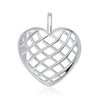 colgante medallon corazon de plata 925