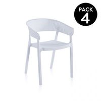 pack 4 sillas de exterior 54x505 cm diza blanco 54 x 735 x 505 cm