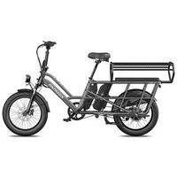 bicicleta electrica utilitaria fafrees ff20 cuv ideal para familias doble bateria gris