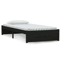 estructura cama individual sin colchon madera negro 90x190 cm vidaxl