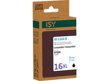 Cartucho de tinta - ISY IEI-1163-B Para Epson T1631, Negro