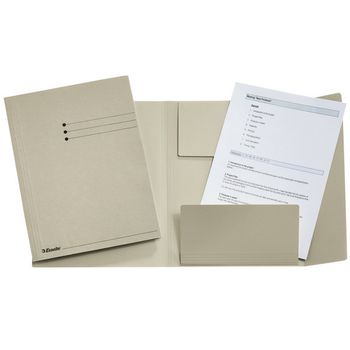 Esselte Carpeta de 3 solapas color gris A4 | 50 unidades