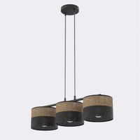 lampara colgante lomis marron 3 luces
