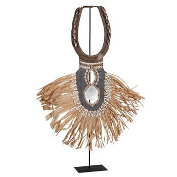 Collar Conchas/fibras En Sop Metal