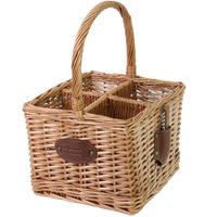 cesta de mimbre para botellas - 4 estantes