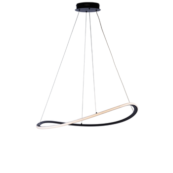 Raky - Lámpara Colgante Negra Led Cct, Aluminio Lacado, Mando A Distancia Y Cables Ajustables Ø70