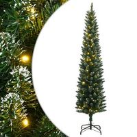 arbol de navidad artificial estrecho con 300 leds 240 cm vidaxl