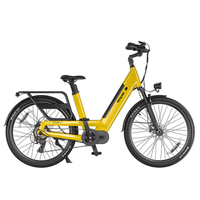 bicicleta electrica urbana vitilan l5 - 48 v 15 ah - sensor de par amarilla