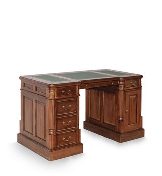 Escritorio de madera marrón anch. 140 cm