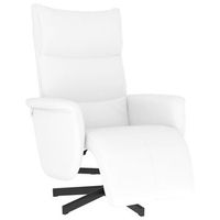 sillon reclinable con reposapies cuero sintetico blanco cfw301735