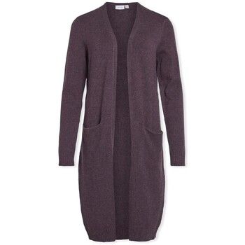 Vila Abrigo Noos Ril Long Cardigan - Plum Perfect para mujer