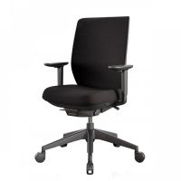 actiu trim silla de oficina negra con base negra