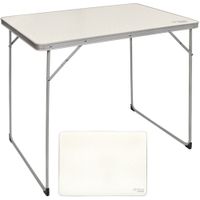 mesa plegable de camping aktive estructura de acero 95 mm y tablero mdf 80x60x70 cm blanco
