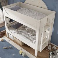litera infantil blanca 90x200 cm convertible en dos camas individuales