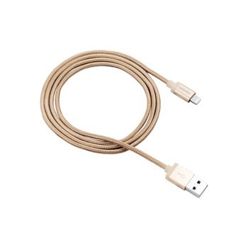 Certified MFi Braided Cable USB to Lightning Gold
