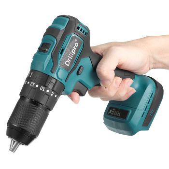 Taladro de impacto inalámbrico Brushless Drillpro de 10mm/13mm, destornillador eléctrico recargable, compatible con Maki