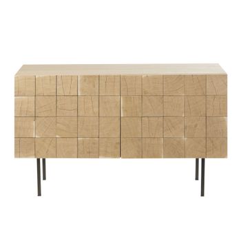Aparador de chapa de roble en damero 125 cm