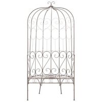 banco de jardin  banco de exterior  silla de jardin metal marron envejecido 95 cm