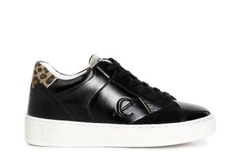 zapatillas de mujer efecto laminado black/spotted 39