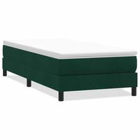 cama individual  cama para adultos  cama box spring sin colchon terciopelo verde oscuro 80x210 cm