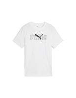 camiseta puma essentials logo lab tee b blanco infantil