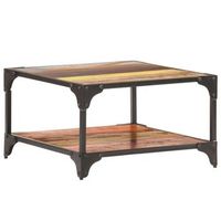 mesa de centro de madera maciza reciclada 60x60x35 cm vidaxl