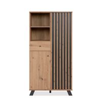 aparador alto de 2 puertas y 2 nichos h156 cm -