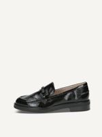 caprice slipper black made of leather with block heel size 37
