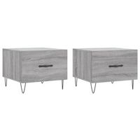 2 uds mesas de centro - mesas de cafe madera ingenieria gris sonoma 50x50x40 cm