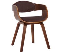 silla de visita kingston en tela nogalmarron 46x49x73 cm