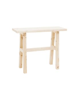 Consola de madera maciza en tono natural de 100x80cm