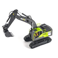 huina toys 1661 rtr 118 24g 13ch excavadora rc de aleacion con cubo luz led de ingenieria rociador y rotacion de 680