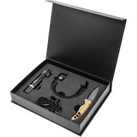set de 3 piezas linterna frontal 99-026 pulsera de supervivencia 5 en 1 63-140 navaja plegable