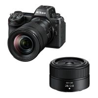 camara mirrorless nikon z6 iii 245mp sensor full-frame  objetivos 24-120mm f4 y 28mm f28