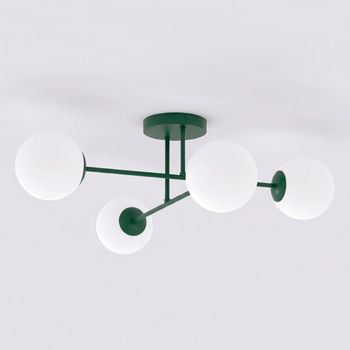Plafón de techo nicolo verde oliva (4 luces)