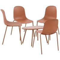 suite de 4 plazas veldin plastico terracota clp
