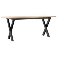 mesa de centrormesa auxiliarrmesita de centro marco x madera maciza pino y hierro 110x40x45 cm