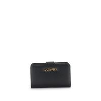 cartera mediana saffiano con bolsillo para monedas con cremallera black taglia unica