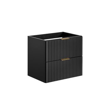 Mueble bajo lavabo 60cm tableros de melamina y mdf negro mate