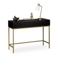 mesa consola con cajones negro 25 kg