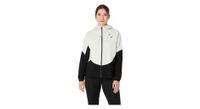 chaqueta impermeable asics metarun legend blanca negra para mujer