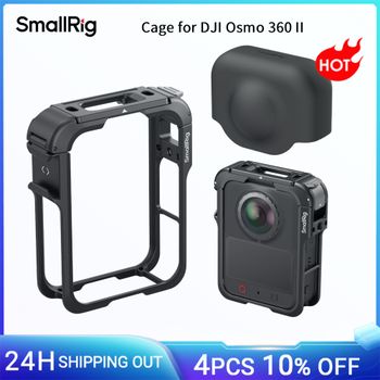 Caja SmallRig para DJI Osmo 360 II, con cubierta protectora de silicona, orificios de 1/4