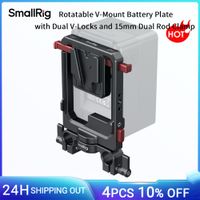 placa de bateria giratoria smallrig con doble v-lock y abrazadera de doble varilla de 15 mm con orificio roscado de 14-20 aleacion de aluminio 6273