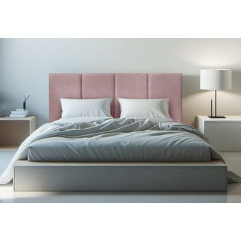 Cabecero Cama Granada Tapizado Tejido Antimanchas 165x70 Cm Rosa
