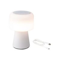 lampara led con altavoz para exterior e interior color blanco 225cm bluetooth recargable 894417