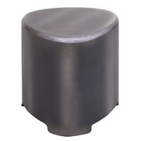 taburete reposapies de madera aspecto metal 40x38x38 cm 040008599