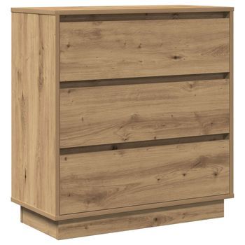 Mesita De Noche | Armario De Noche | Mesa De Noche Con Cajón Roble Artesanal 71 X 34,5 X 75 Cm