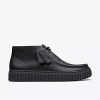 clarks mocasines torhill hi 26178264-black leather para hombre