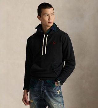 Polo Ralph Lauren para hombre. 710766778008 Sudadera de Felpa con Capucha negro (XL), Casual, Algodón, Manga larga