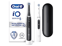 cepillo electrico - oral-b io 5s pack doble 2 cabezales con app estuche de viaje blanco y negro